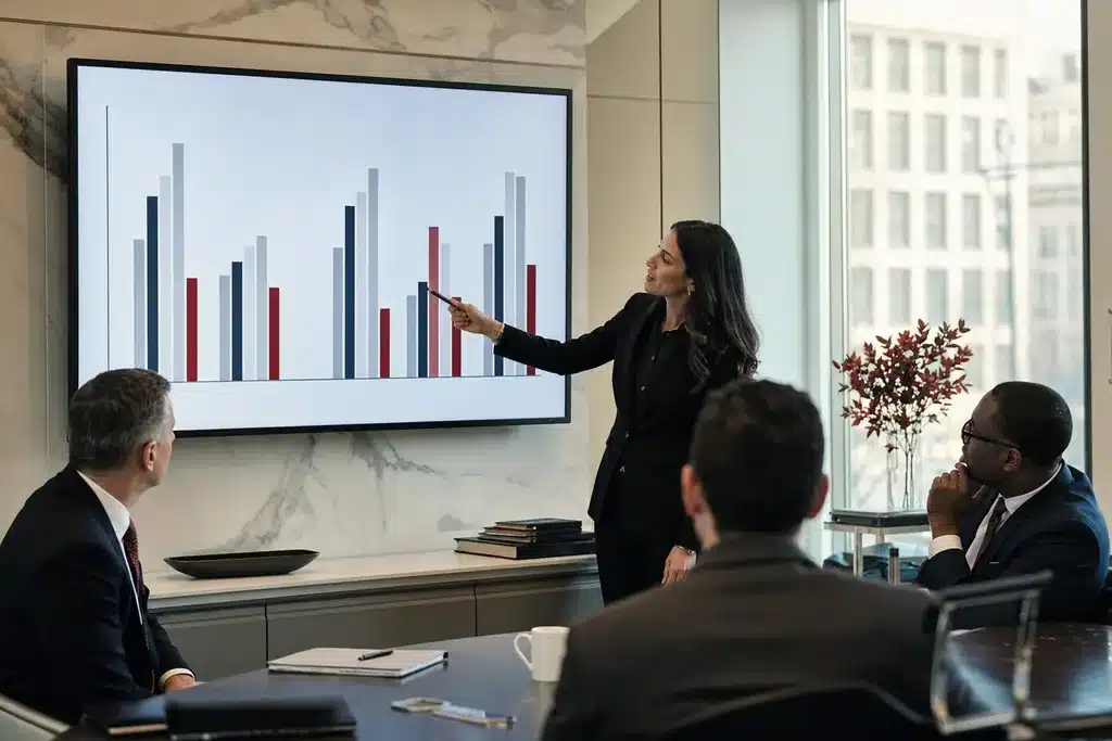 AI visibility audit for mass tort law firms: a competitor comparison bar visualization on a scree