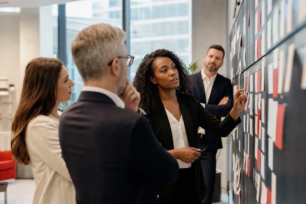 mass tort law firms content marketing strategy: a content team planning an editorial calendar on a l
