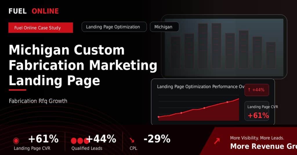 Michigan Custom Fabrication Marketing Landing Page Optimization Case Study case study visual