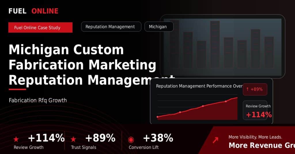 Michigan Custom Fabrication Marketing Reputation Management Case Study case study visual