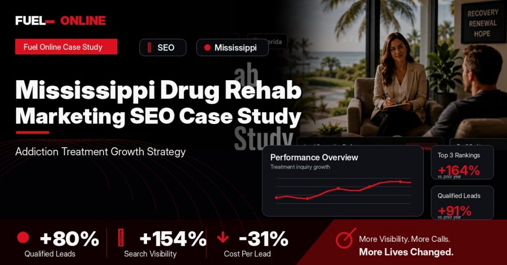 Mississippi Drug Rehab SEO Case Study case study visual