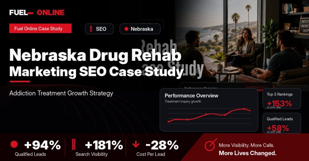 Nebraska Drug Rehab SEO Case Study case study visual