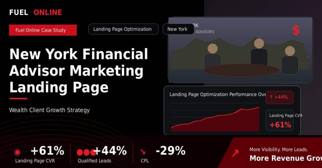 New York Financial Advisor Marketing Landing Page Optimization Case Study case study visual