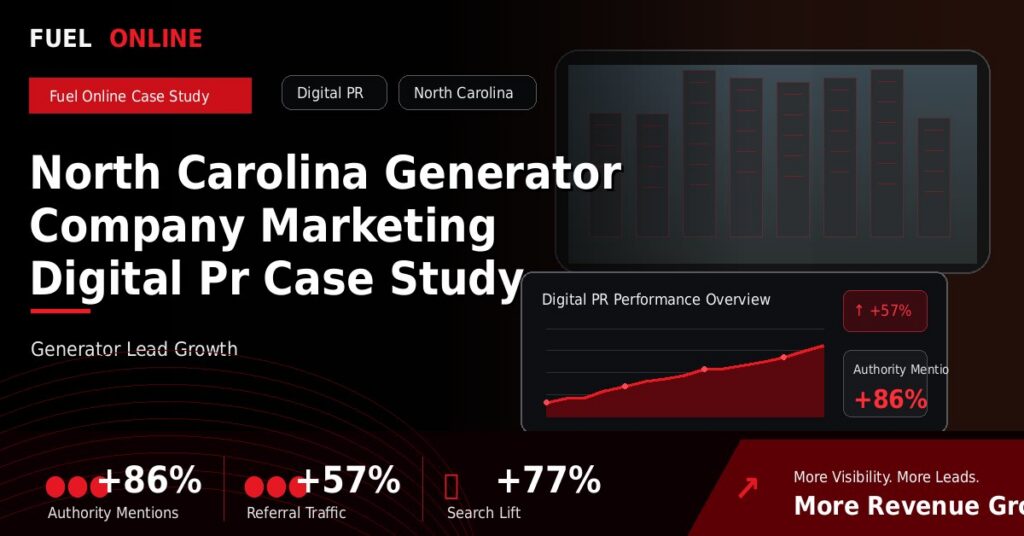 North Carolina Generator Company Marketing Digital PR Case Study case study visual