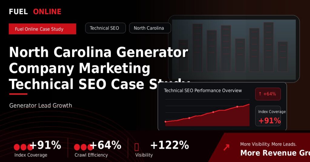 North Carolina Generator Company Technical SEO Case Study case study visual