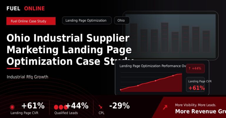 Ohio Industrial Supplier Marketing Landing Page Optimization Case Study
