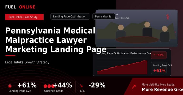 Medical Malpractice Law Lead Generation Agency 2 Pennsylvania Medical Malpractice Lawyer Marketing Landing Page Optimization Case Study