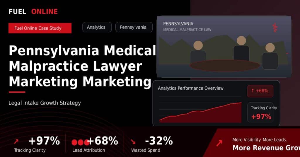 Pennsylvania Medical Malpractice Lawyer Marketing Marketing Analytics Case Study case study visual