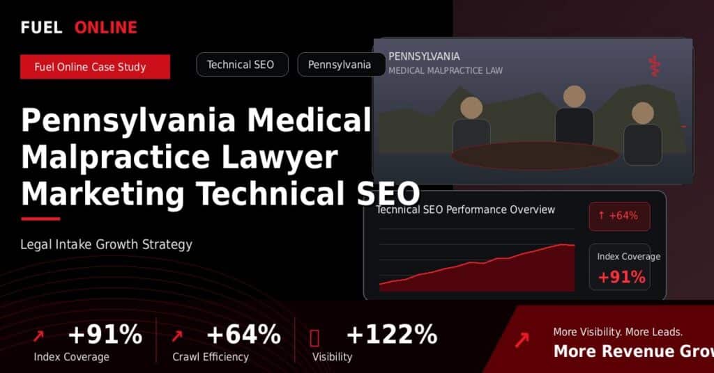 Pennsylvania Medical Malpractice Law Firm Technical SEO Case Study case study visual