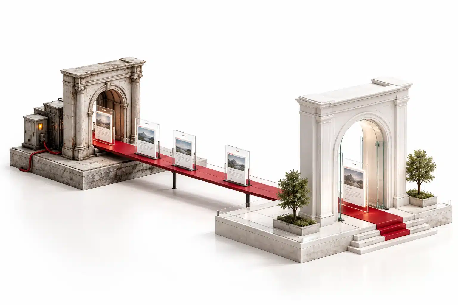 Old and new domain entrances remain connected through relevant page redirects.