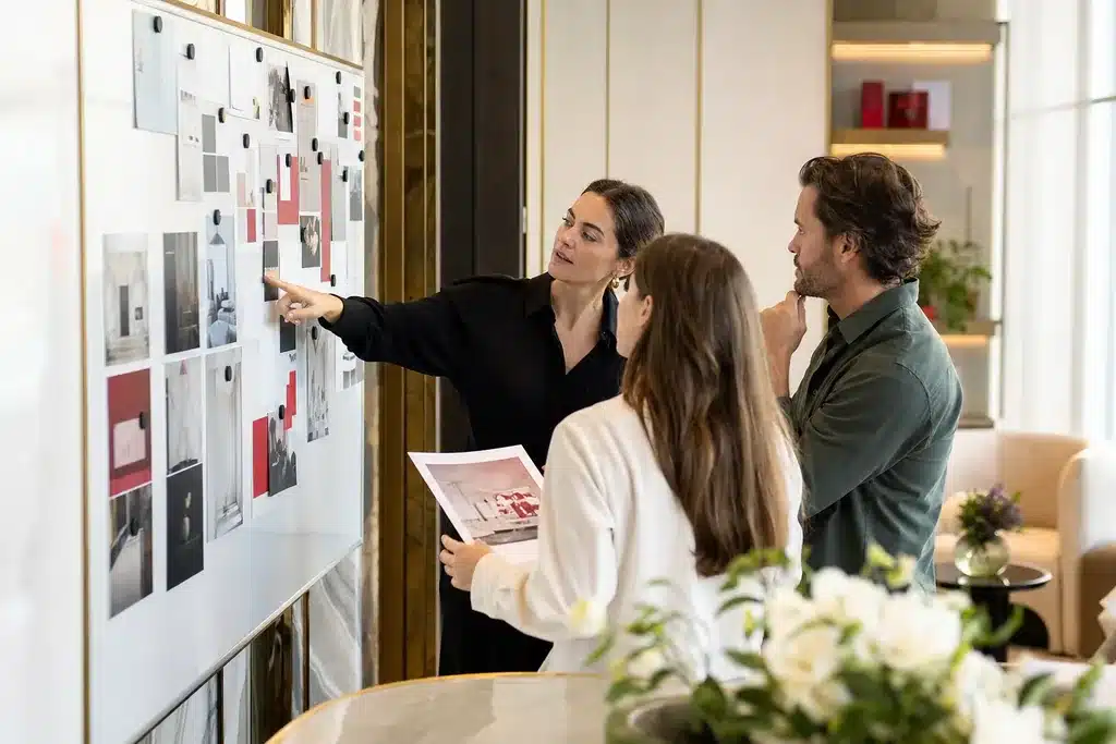 rhinoplasty practices content marketing strategy: a content team planning an editorial calendar on a l