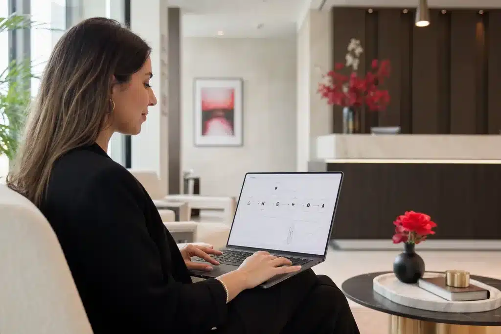 rhinoplasty practices SEO ROI: an analytics attribution flow of connected steps on