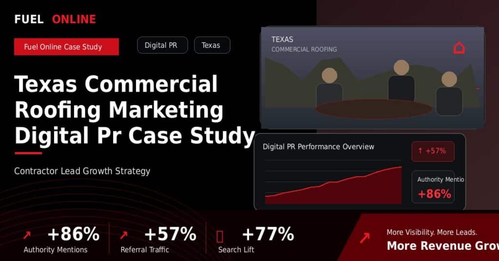 Texas Commercial Roofing Marketing Digital PR Case Study case study visual