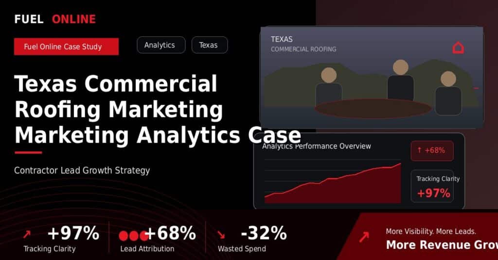 Texas Commercial Roofing Marketing Marketing Analytics Case Study case study visual