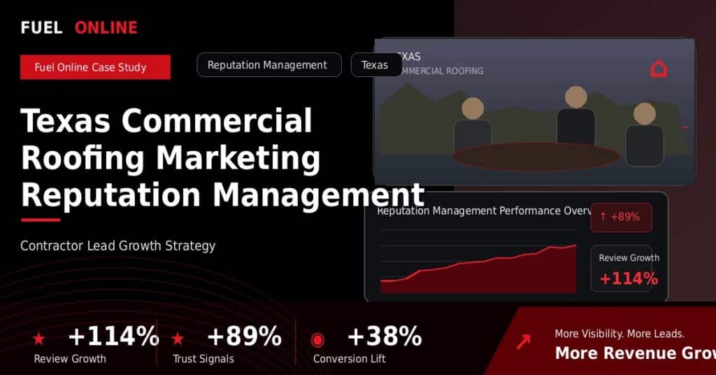 Texas Commercial Roofing Marketing Reputation Management Case Study case study visual
