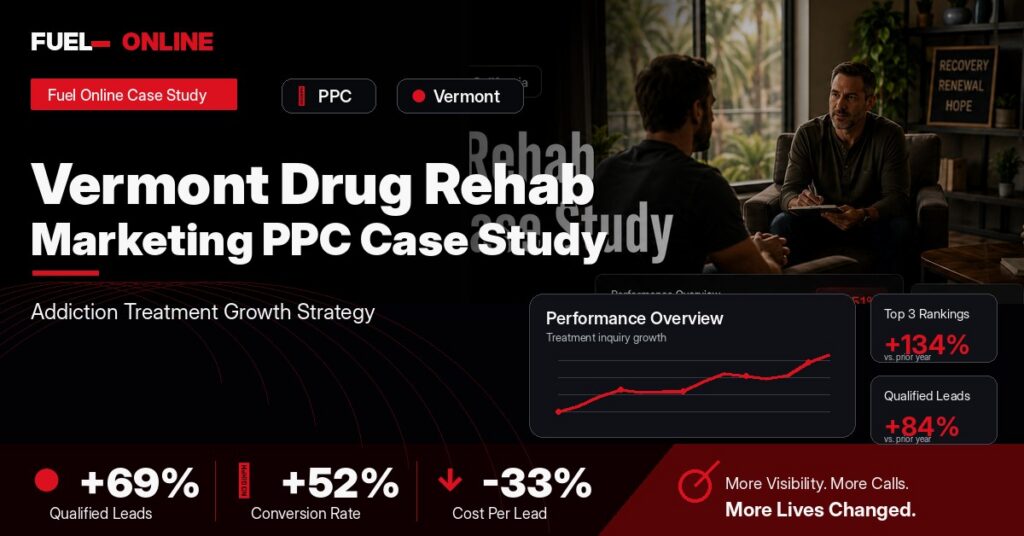 Vermont Drug Rehab PPC Case Study case study visual